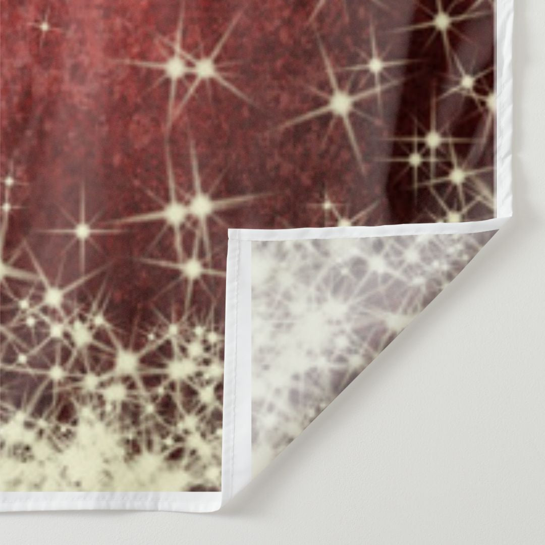 Aperturee - Burgundy Glitter Ball Holiday Christmas Backdrop