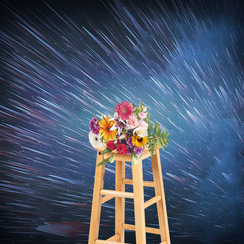 Aperturee - Burst Meteor Dark Blue Photography Backdrop For Pictures