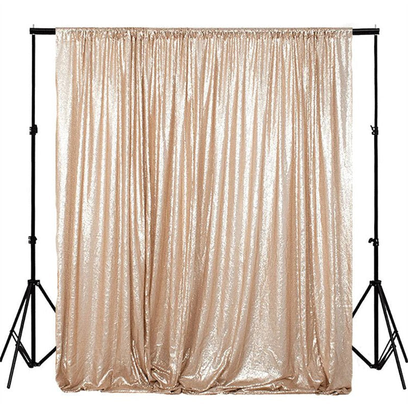 Aperturee - Champagne Sparkle Sequin Fabric Photograhpy Backdrop