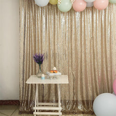 Aperturee - Champagne Sparkle Sequin Fabric Photograhpy Backdrop