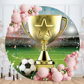 Aperturee - Circle Champions League Football Happy Birthday Backdrop