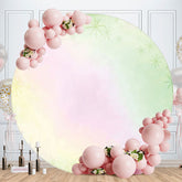 Aperturee - Circle Simple Bright Green Pink Birthday Backdrop