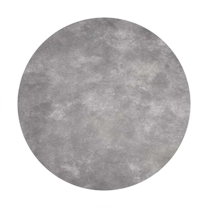 Aperturee - Circle Simple Grey Theme Happy Birthday Backdrop
