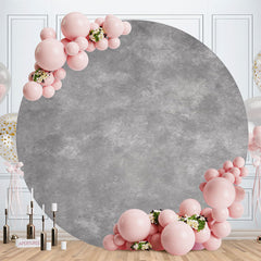 Aperturee - Circle Simple Grey Theme Happy Birthday Backdrop