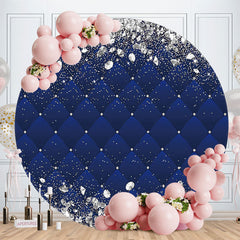 Aperturee - Circle Sliver Diamonds Blue Birthday Backdrop