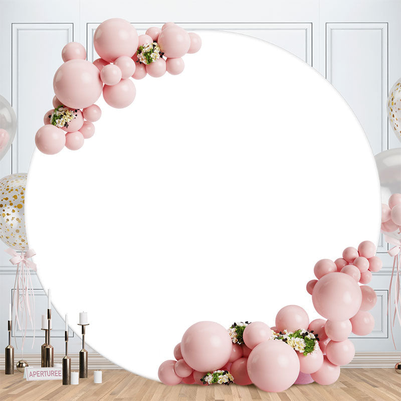 Aperturee - Circle Solid White Round Photography Backdrop