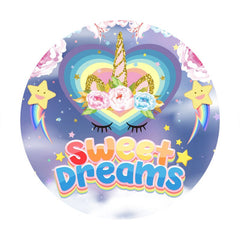Aperturee - Circle Sweet Dreams Unicorn Birthday Backdrop