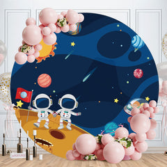 Aperturee - Circle Universe Planet Happy Birthday Backdrop
