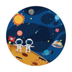 Aperturee - Circle Universe Planet Happy Birthday Backdrop