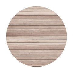 Aperturee - Circle Wooden Stripe Happy Birthday Backdrop