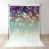 Aperturee - Colorful Sparkle Bokeh Tree Winter Photo Backdrop