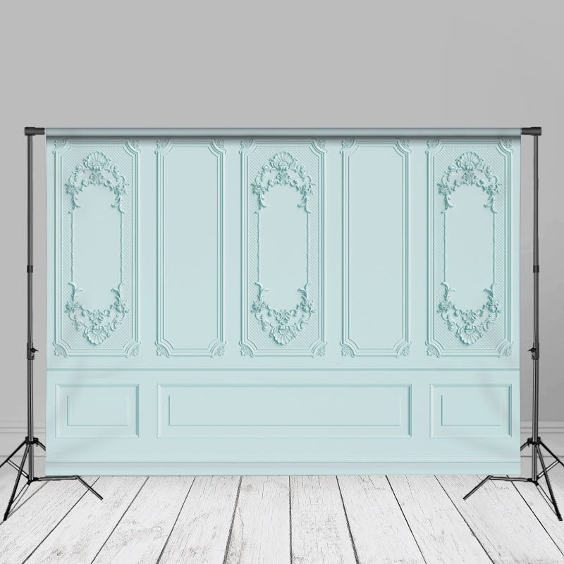 Aperturee - Cyan Vintage Texture Wall Backdrop For Photography