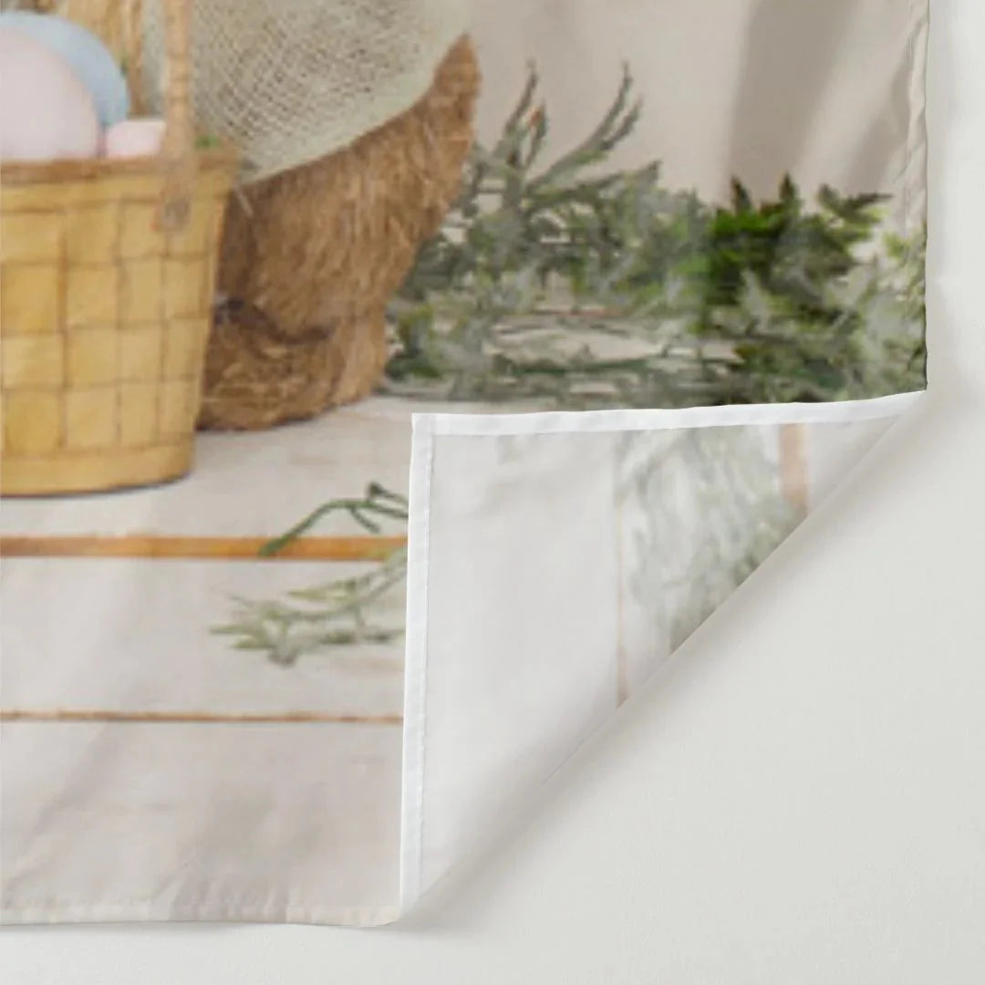 Aperturee - Easter Bunny Stop Here Lighting Eggs Backdrop