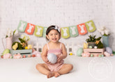 Aperturee - Easter Pastels Spring Bunnies Backdrop For Photo Sessions