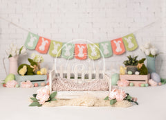 Aperturee - Easter Pastels Spring Bunnies Newborn Portrait Backdrop