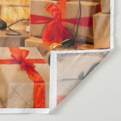 Aperturee - Fireplace Light Stock Ladder Christmas Backdrop