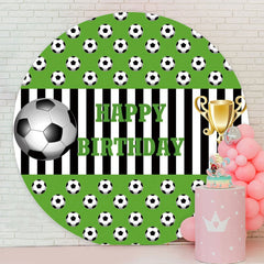 Aperturee - Football Champions League Round Happy Birthday Backdrop