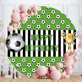 Aperturee - Football Champions League Round Happy Birthday Backdrop