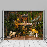 Aperturee - Garden Sprinkler Green Plants Floral Spring Backdrop