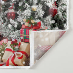 Aperturee - Gift Store Light Strip Snowy Christmas Backdrop