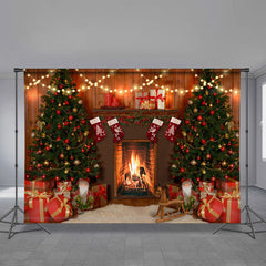 Aperturee - Glitter Light Sweet Home Merry Christmas Backdrop