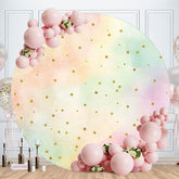 Aperturee - Glitter Little Star Round Birthday Backdrop