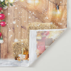 Aperturee - Glitter Snowy Merry Christmas Night Holiday Backdrop