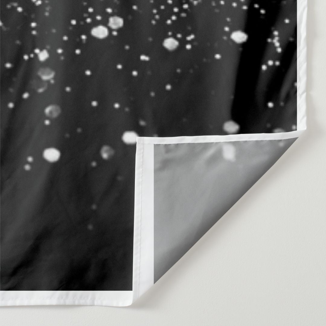 Aperturee - Gold Silver Glitter Black Holiday Deco Backdrop