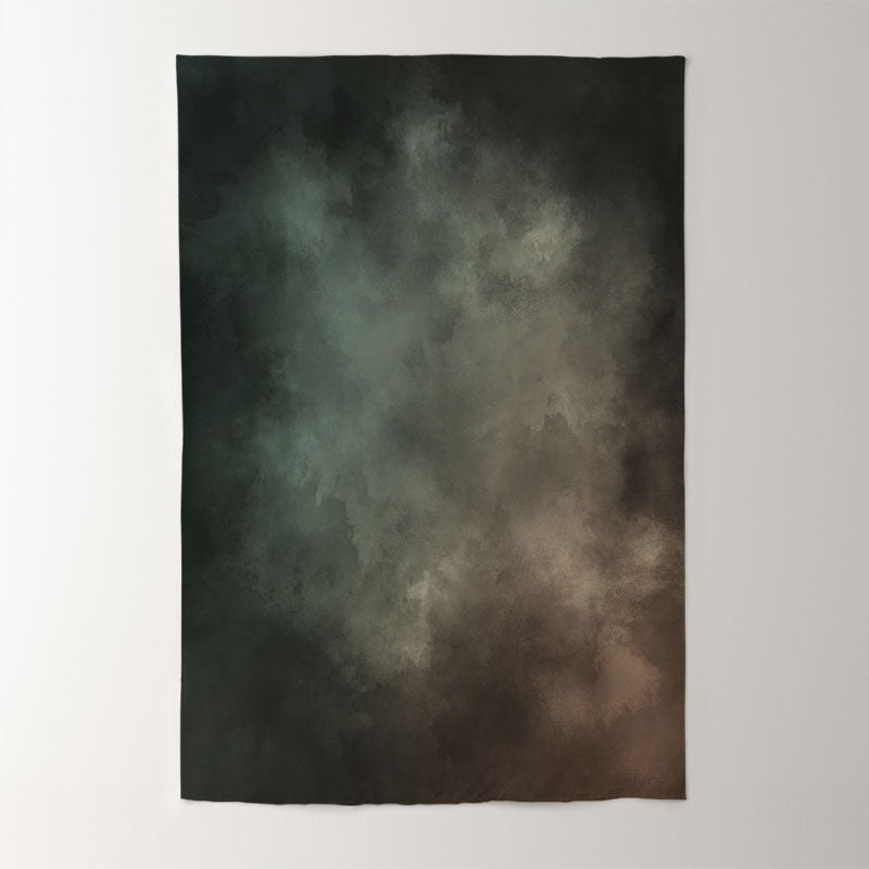 Aperturee - Green Little Yellow Dark Foggy Photo Booth Backdrop