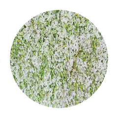 Aperturee - Green White Flower Round Happy Birthday Backdrop