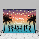 Aperturee - Havana Nights Trees Dance Party Summer Photo Backdrop