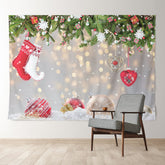Aperturee - Heart Bauble Stockin Light Tree Christmas Backdrop