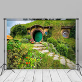 Aperturee - Hobbit House Rural Green Cabin Spring Photo Backdrop