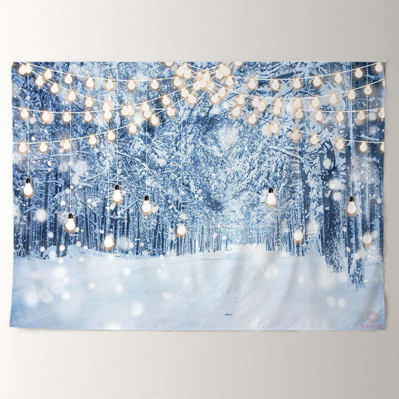 Aperturee - Light Snowy Trees Frozen World Winter Backdrop