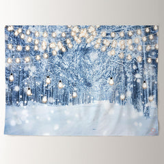 Aperturee - Light Snowy Trees Frozen World Winter Backdrop