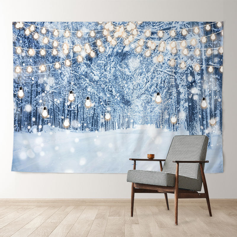 Aperturee - Light Snowy Trees Frozen World Winter Backdrop