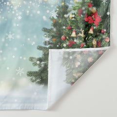 Aperturee - Light Spot Snowflake Bokeh Christmas Tree Backdrop