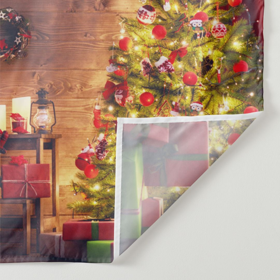 Aperturee - Lighting Christmas Tree Wreath Holiday Backdrop