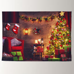 Aperturee - Lighting Christmas Tree Wreath Holiday Backdrop