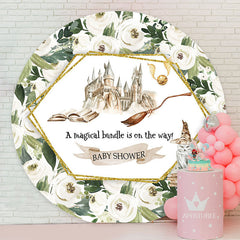 Aperturee - Magical Bundle Halloween Round Baby Shower Backdrop