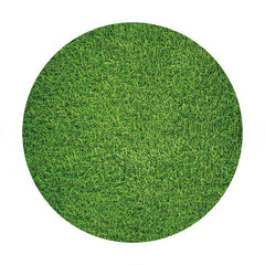 Aperturee - Nature Simple Green Leaves Round Birthday Backdrop