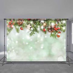 Aperturee - Pinecorn Bauble White Bokeh Christmas Backdrop