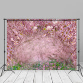 Aperturee - Pink Blossom Sakura Flower Tree Spring Photo Backdrop
