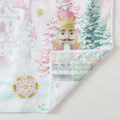 Aperturee - Pink Castle Swan Nutcracker Snowy Winter Backdrop