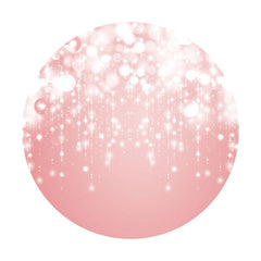 Aperturee - Pink Glitter Bokeh Round Birthday Party Backdrop