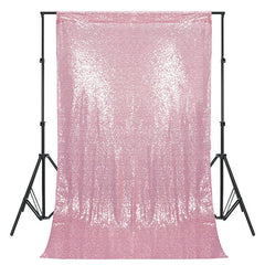 Aperturee - Pink Shimmery Sequin Backdrop Curtain For Photography