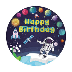Aperturee - Planetary Astronaut Round Birthday Backdrop