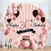 Aperturee - Rose Gold Happy 30Th Birthday Circle Backdrop