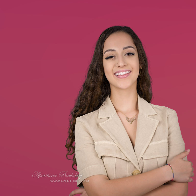 Aperturee - Rose Pink Solid Color Portrait Photo Booth Backdrop