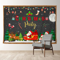 Aperturee - Santa Sled Snowman Bauble Christmas Party Backdrop